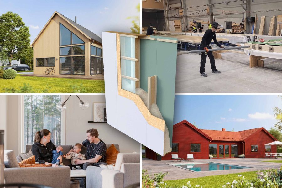 Hallbara Miljovanliga fritidshus villor hus Klimatsmart byggande lagt CO2 utslapp Masonite Beams Svenskt Termotra Trafiberisolering Jorntrahus Husfabrik Jorn 2025 1 ver1