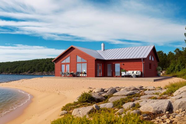 Lundbacka 139 Fritidshus Villa Permanentboende Byggsats Hus fran Jorntrahus exterior 1 webb