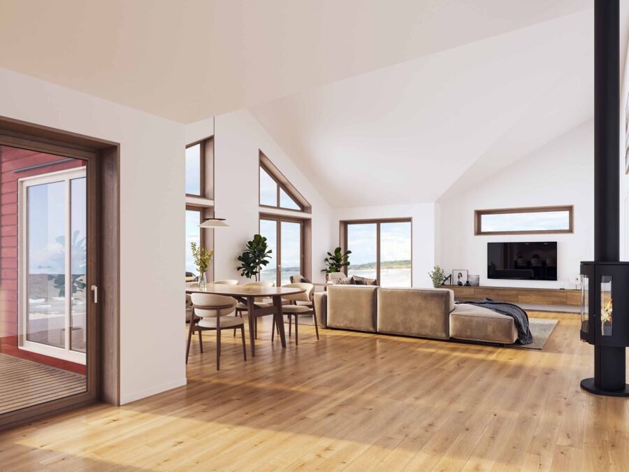 Lundbacka 139 Fritidshus Villa Permanentboende Byggsats Hus fran Jorntrahus interior 2 webb